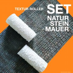 2er Set Textur-Roller "Naturstein-Mauer"